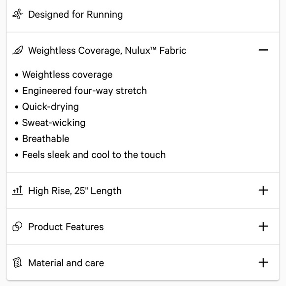 Lululemon- Base Pace High-Rise Running Tight 25” - ONLINE ONLY - Size 10 - Picture 6 of 12